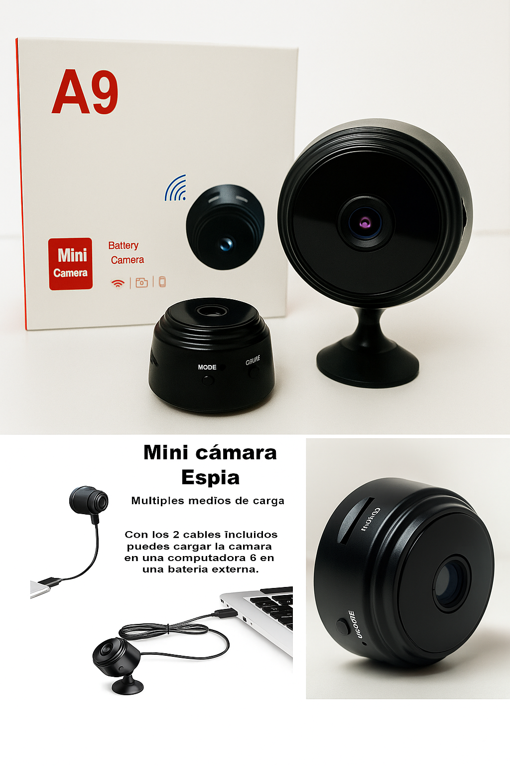 ¡Protege tu hogar en segundos con esta mini cámara WiFi espía A9!