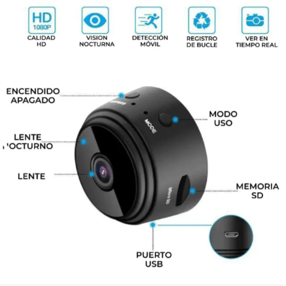 EspíaCam Wifi™  Mini Cámara Espía
